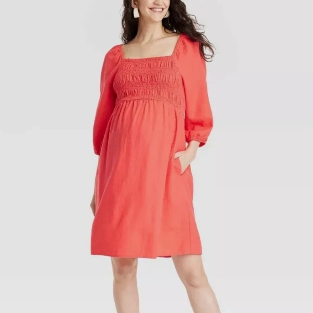 Isabel Coral Women's Maternity Dress